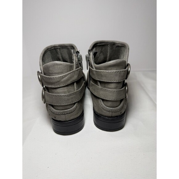 Rocket Dog Marley Heirloom Gray Ankle Boots Size 6.5 Faux Suede Buckle Detail - Picture 3 of 7